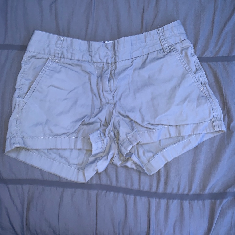 j crew grey shorts
